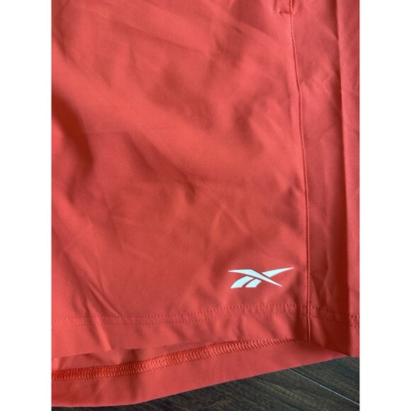 Reebok Men's Regular-Fit Moisture-Wicking 9" Woven Drawstring Shorts Orange XL - Picture 3 of 4